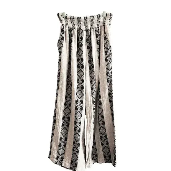 ACE & JIG Wide-Leg Pull-On Siesta Pants in Pirouette Boho Cotton - Sz Large - Picture 1 of 6